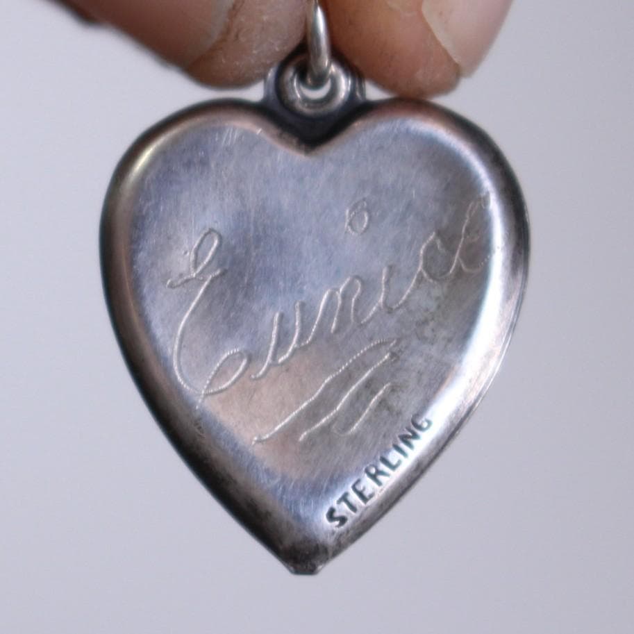 40s スウィートハートジュエリー WW2 シルバー バタフライ 蝶 花