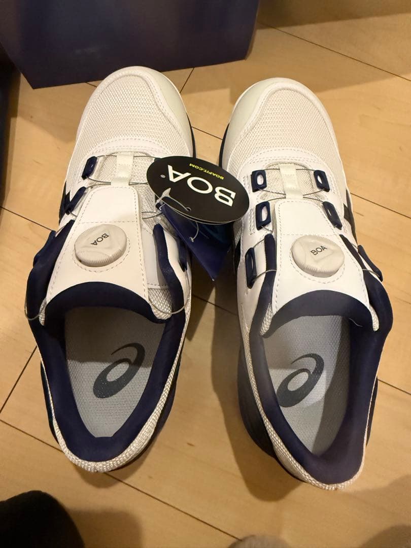 asics BOA スニーカー ホワイト/ネイビー