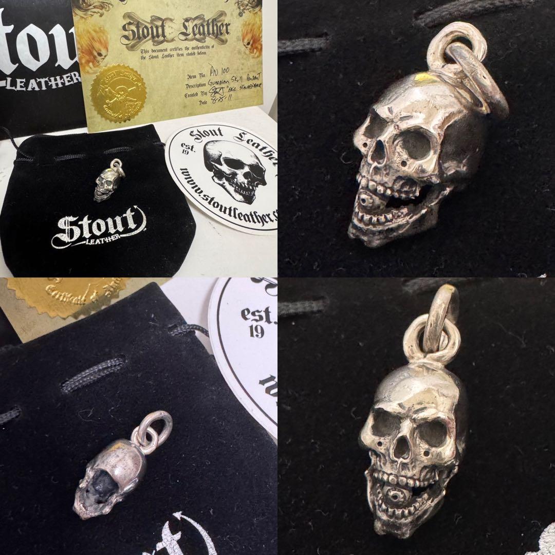 65000円購入　新品未使用付属品完備　スタウトレザー　限定スカルペンダント