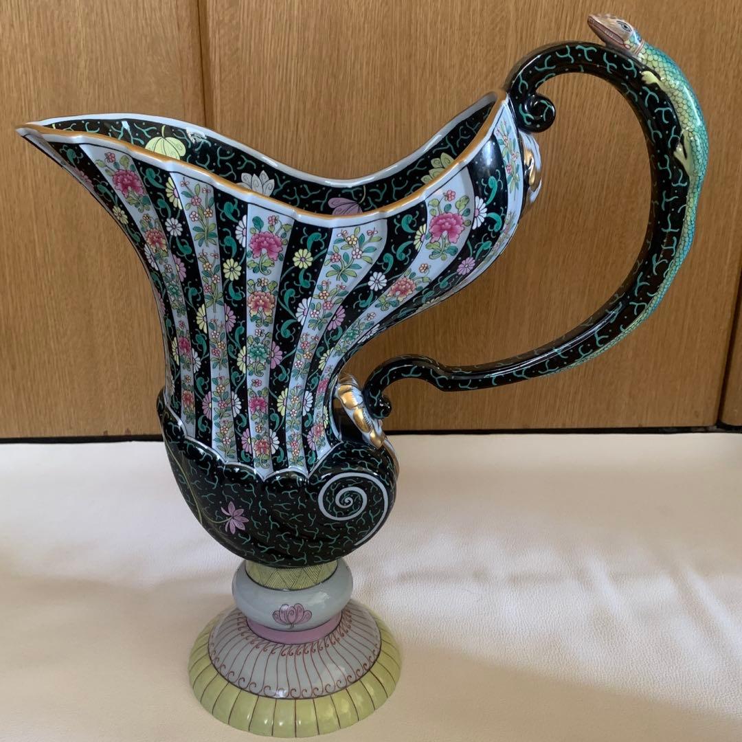 F*u様 希少 ジャグ HERENND シノワズリ 西安の黒 ヘレンド（HEREND） 西安の黒(SN) シノワズリ マンダリン シュガー