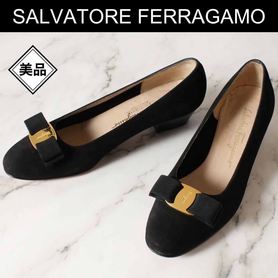 ✨美品✨ フェラガモ ヴァラリボン パンプス スエード 7C （24cm相当） ヴァラ - ウィメンズ | Ferragamo