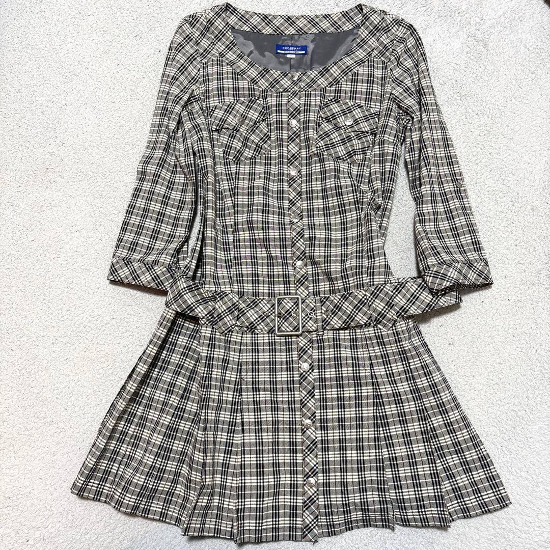 ほぼ未使用新品】バーバリーブルーレーベル ノバチェック ワンピース