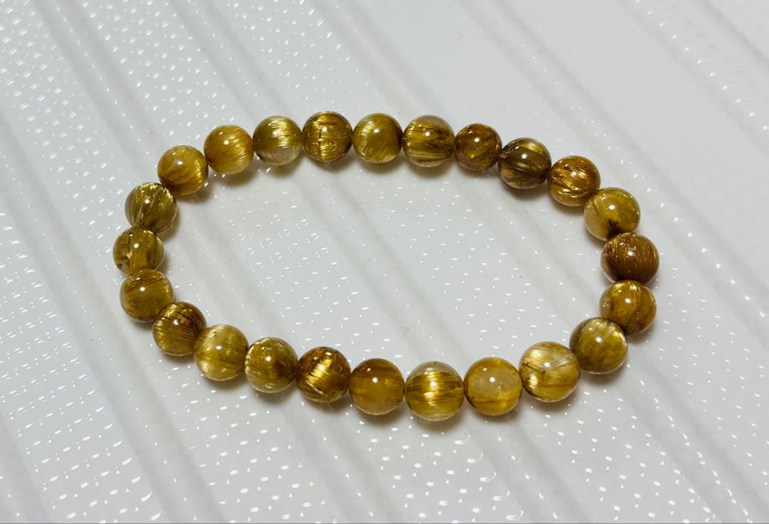 monsuta123様専用（最高級ゴールドキャッツアイルチル ブレスレット②