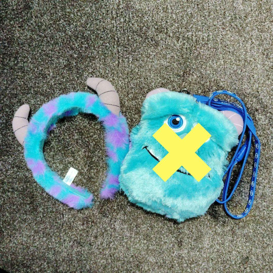 美品　ディズニー　モンスターズ・インク　サリー　カチューシャ　パルパルーザ アクセサリー(非金属) サリー(スパンコール/パープル) カチューシャ