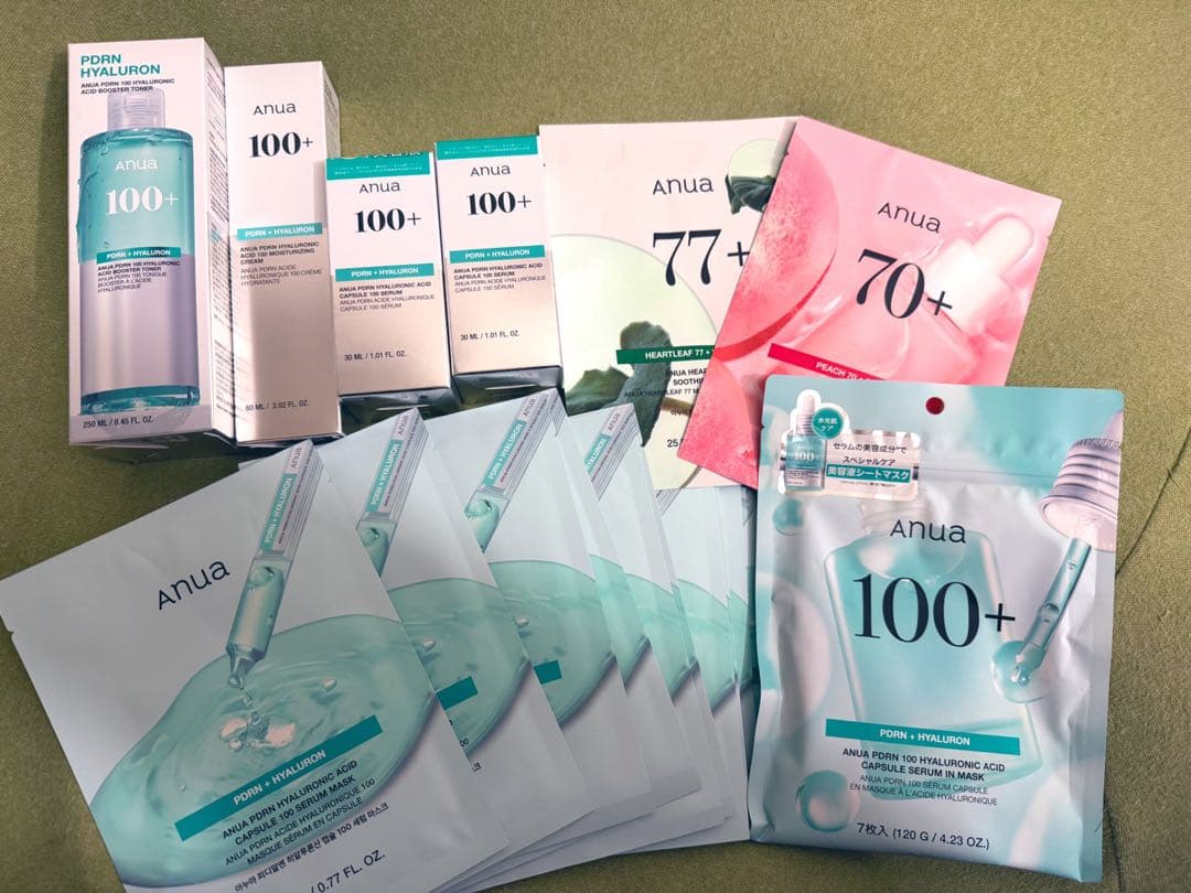 Anua 100+ シートマスク 複数枚入り
