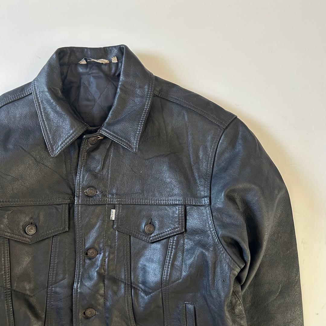 90s イタリア製 リーバイスレザートラッカージャケット Levi's