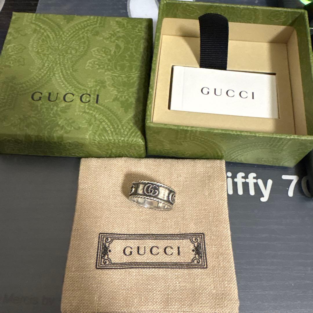 GUCCI グッチ ダブルG モチーフ リング シルバー925 19号