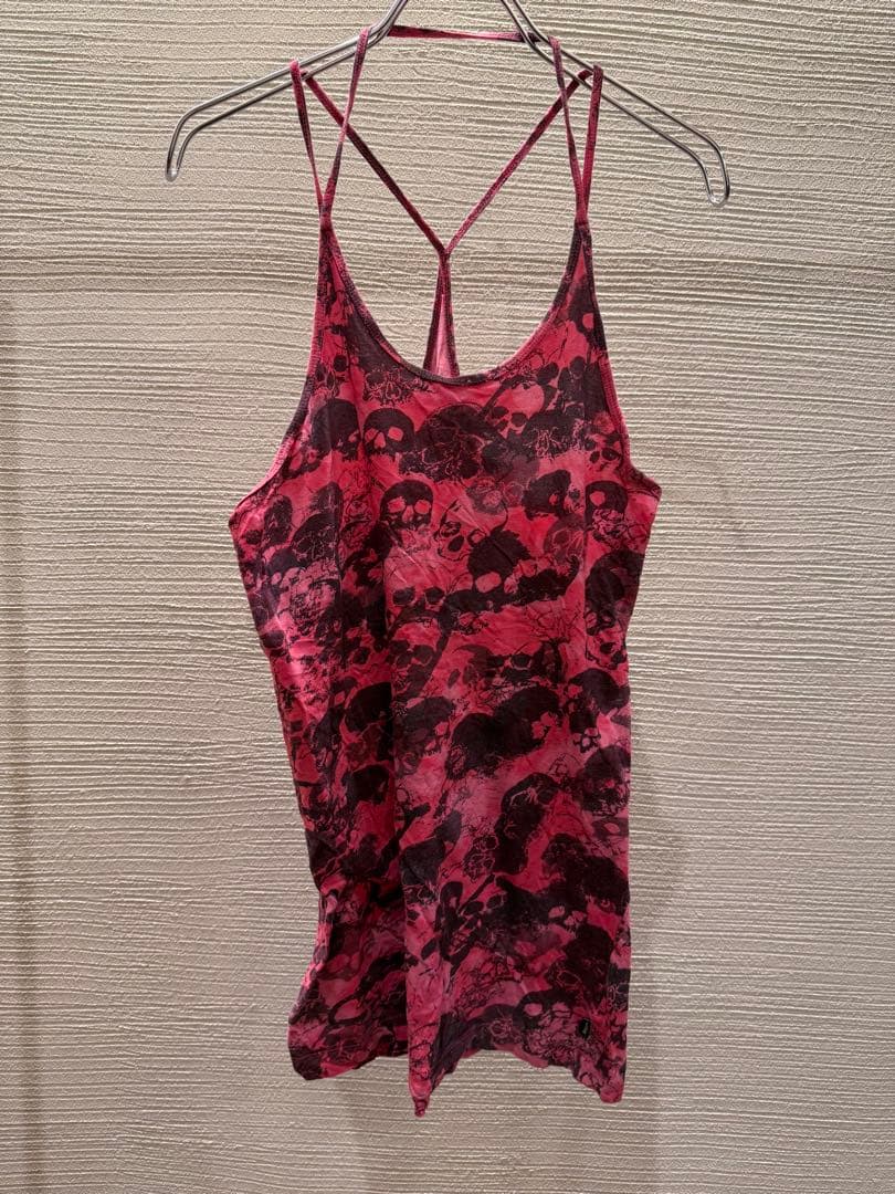トップス 00s L.G.B. skull tank top camisole y2k クロスグランジロゴベアトップス ／ cross grunge logo bare tops
