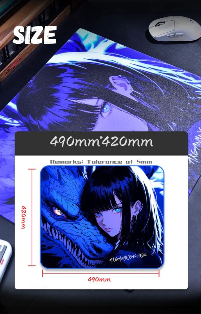 AXGamingPunk ガラスマウスパッド Tai ji V2 loong - メルカリ