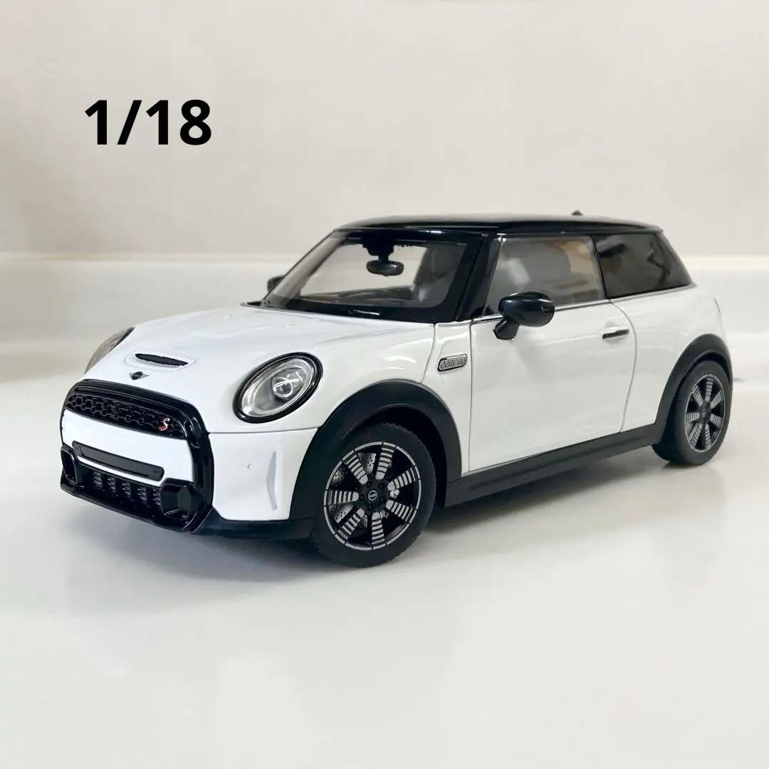 Mini Cooper S 1/18 ミニカー ホワイト/ブラック ミニクーパー