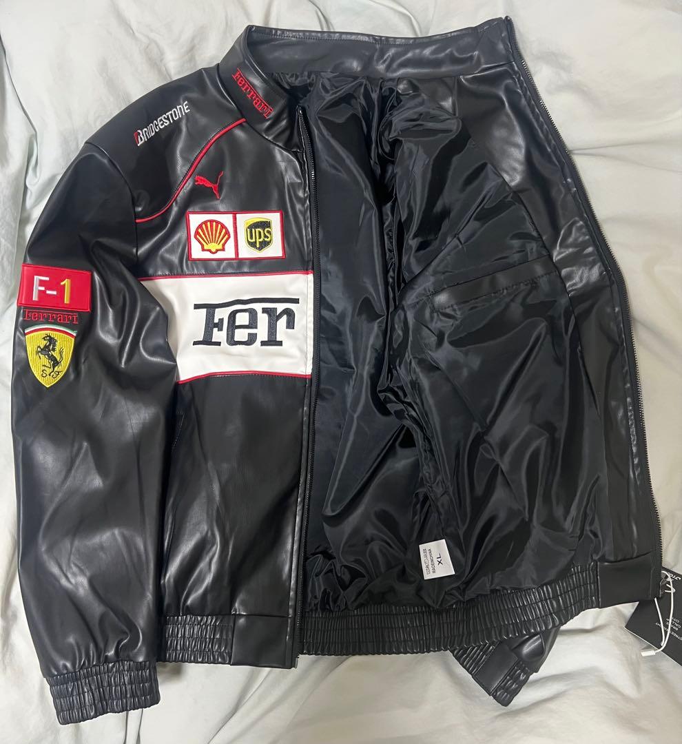 フェラーリ F1 レーシングスーツ PUレザー レーシングジャケット