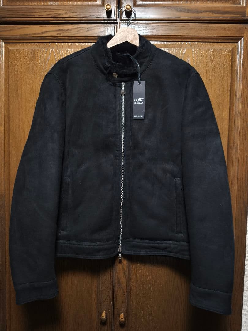 新品　EMMETI JURI ユリ ムートンジャケット　ブラック　サイズ50 EMMETI（エンメティ）｜EMMETI（エンメティ）JURI MOUTON ユリムートン