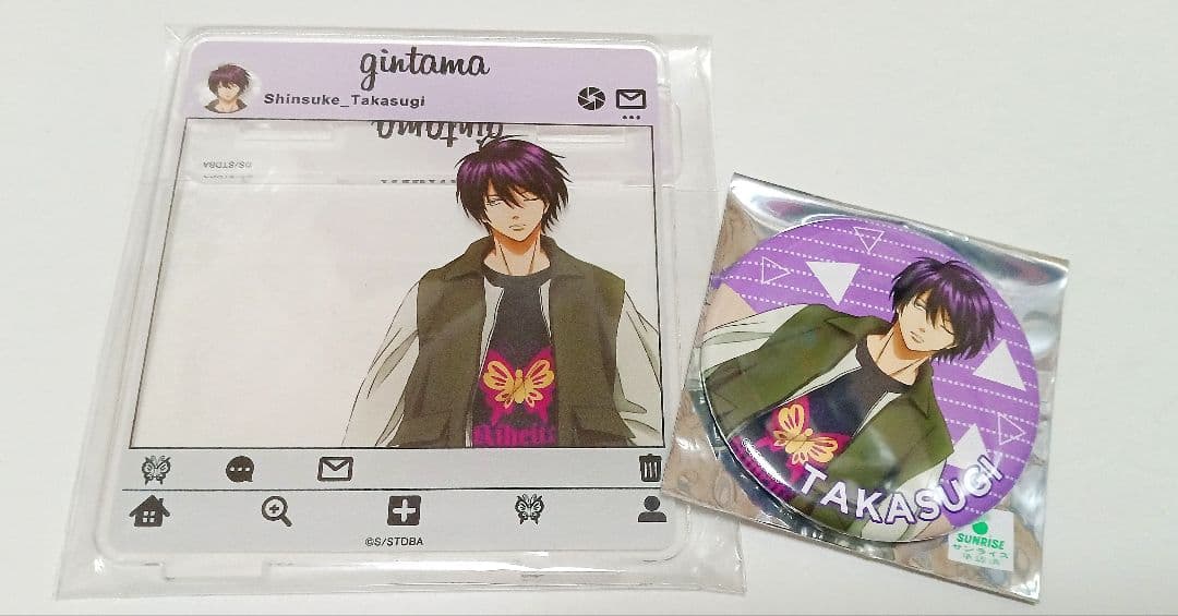 銀魂　高杉晋助　スイパラ　フォト風アクリルスタンド　缶バッジ