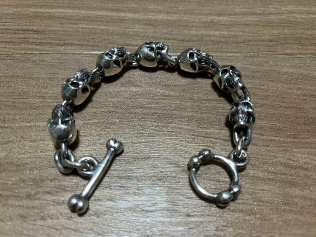 NECROMANCE ネクロマンス シルバー スカル ブレスレット hide - メルカリ