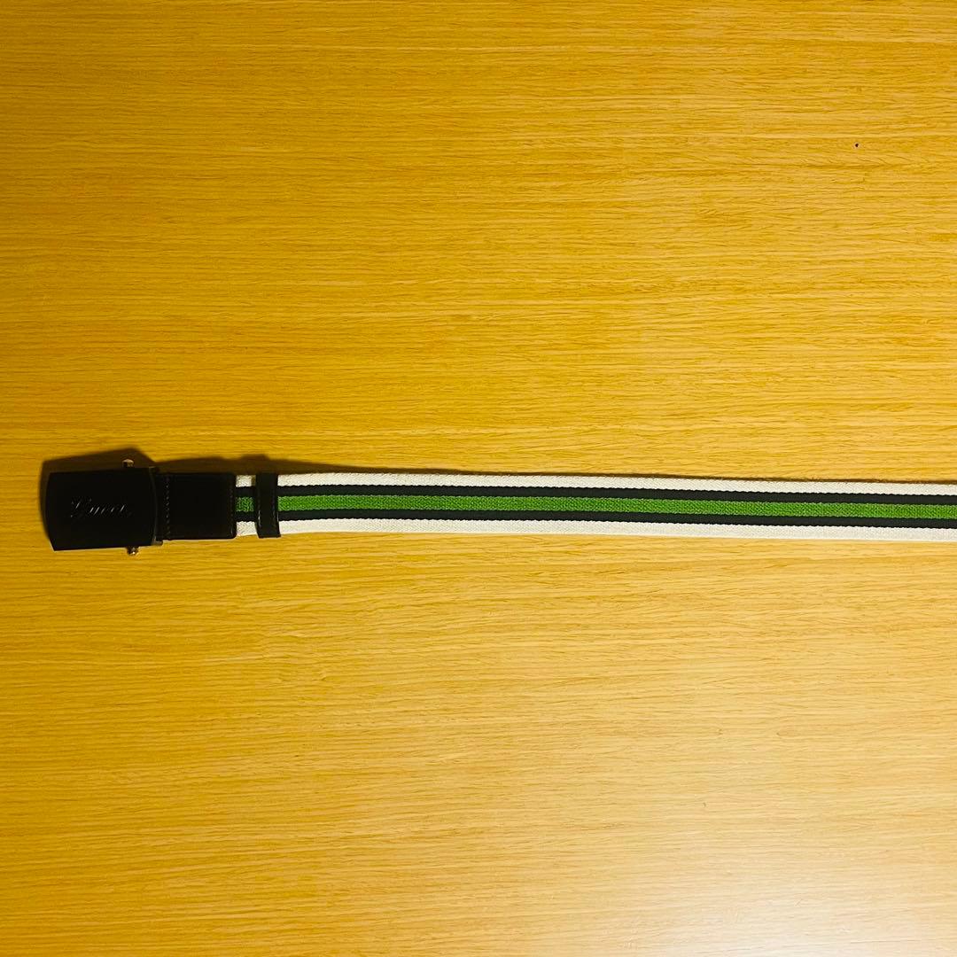 美品・希少】グッチ ガチャベルト 筆記体ロゴ 189799 グリーン