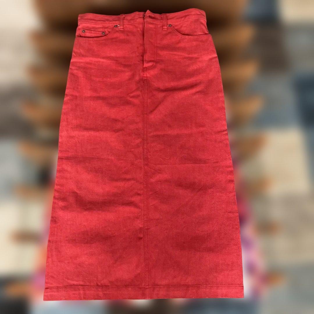 m*）様 レッド デニム タイトスカート