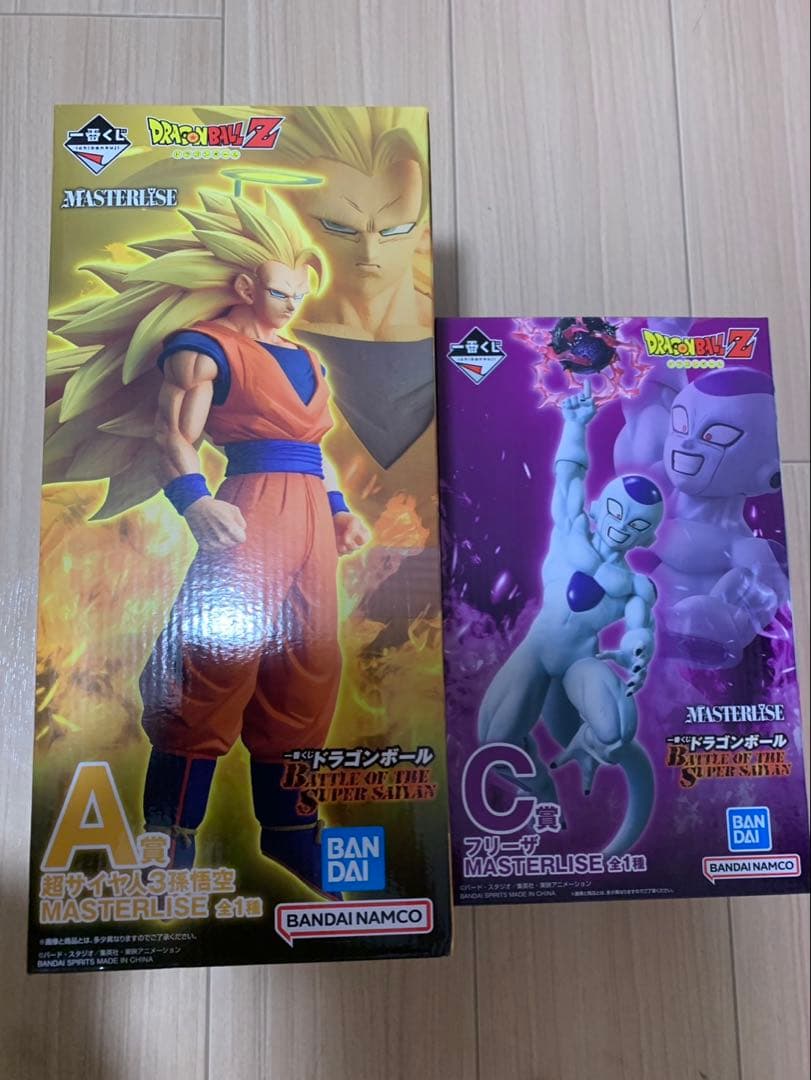 ドラゴンボール一番くじ　A賞超サイヤ人3孫悟空　Ｃ賞フリーザ