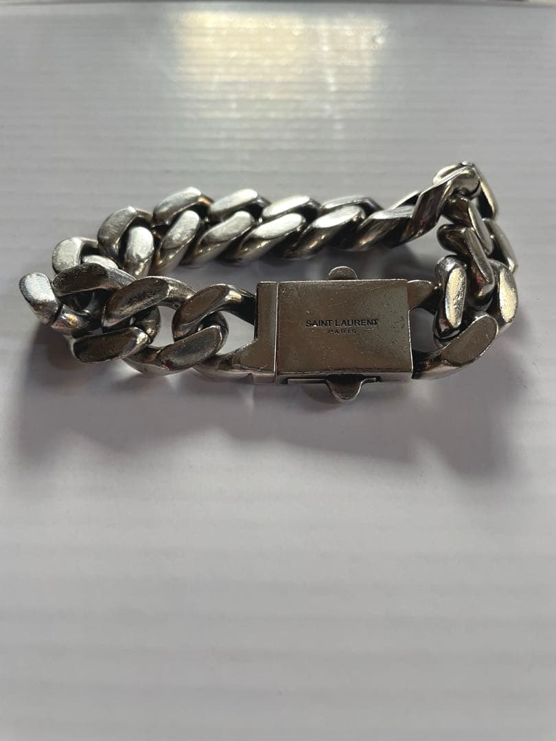 サンローラン　メタルチェーン　ブレスレット喜平