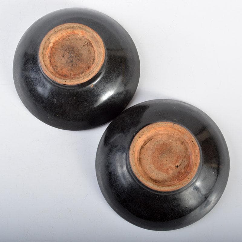 中国 南宋 吉川窯 木葉天目碗 一對 C R4467 - メルカリ