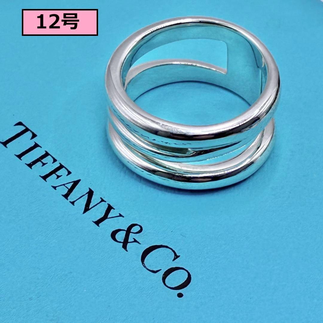 【極美品】ティファニー 12号ダイアゴナル リング シルバー925 指輪