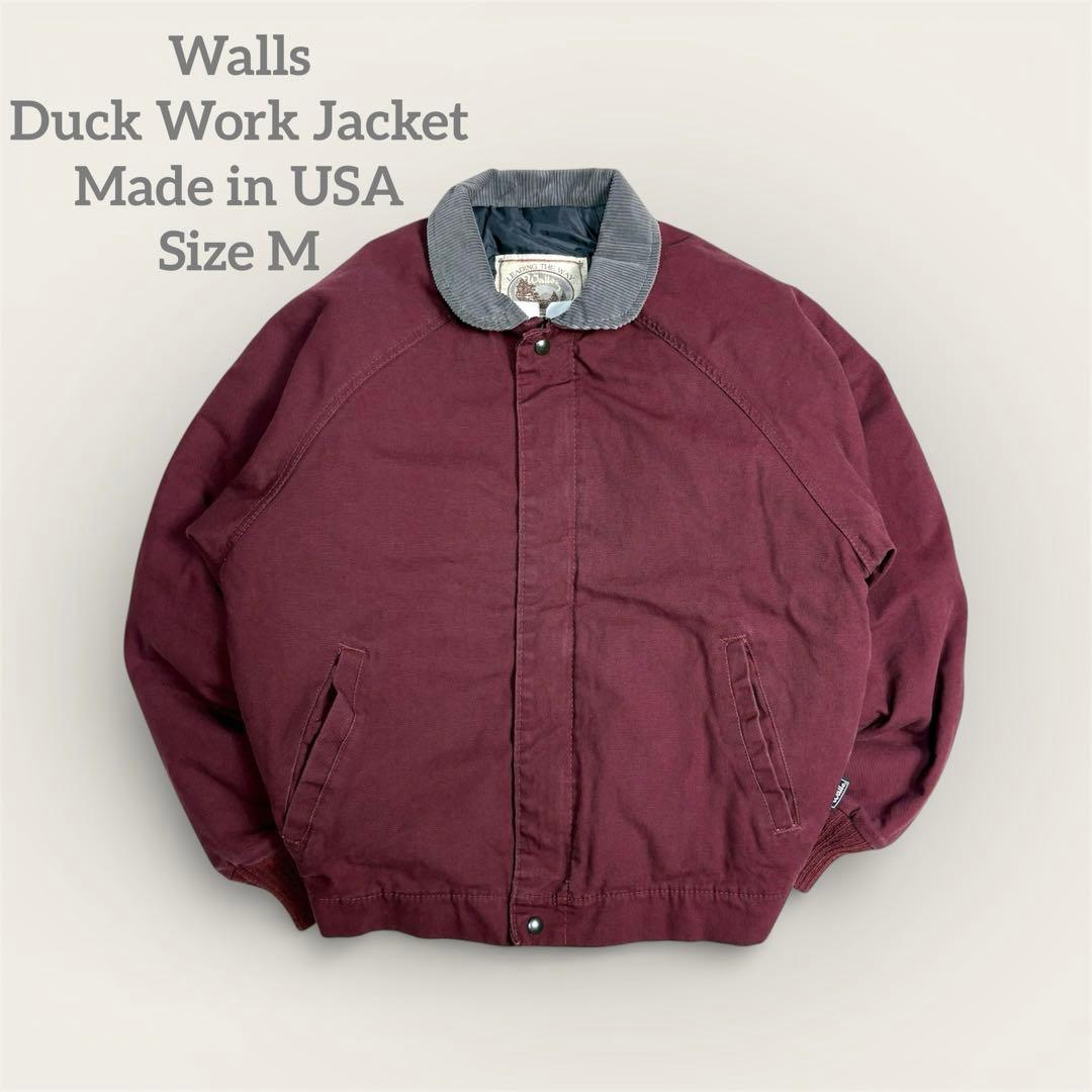 【A】Walls ダックワークジャケットスイングトップUSA製Mコーデュロ