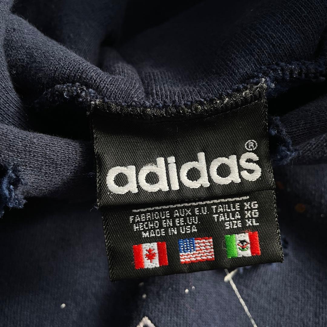 80's adidas万国旗タグ”紺“USA製”肉厚“hoodie sweat - メルカリ