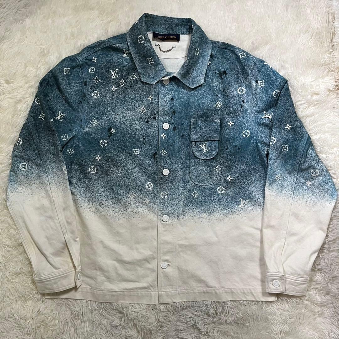 ルイヴィトン　ワークウェアシャツ　BTSテテ・吉沢亮着用　グラデーション　XL