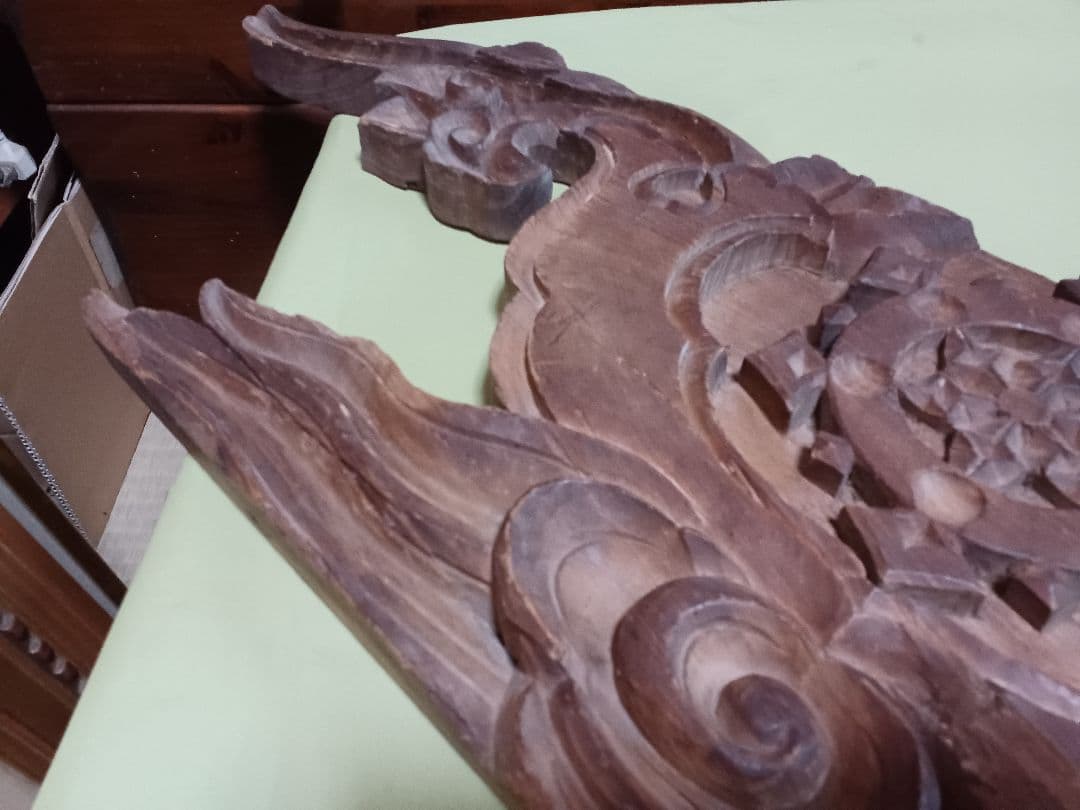 嘉永元年奉納 「懸魚」 寺院古材 彫刻 仏教美術寺院装飾 「火伏せ