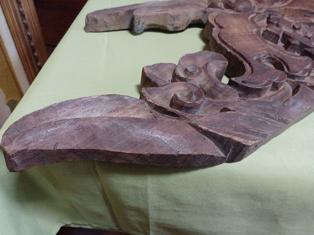 嘉永元年奉納 「懸魚」 寺院古材 彫刻 仏教美術寺院装飾 「火伏せ