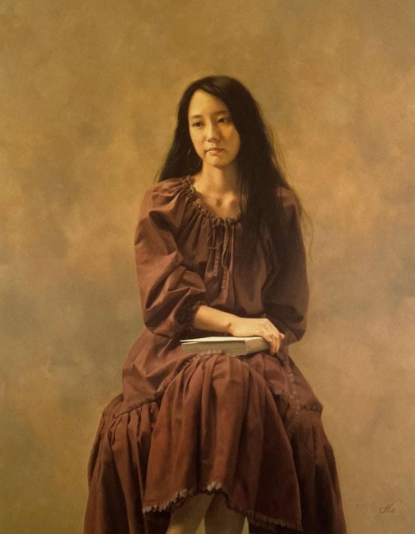 森本草介、【朱】、希少な画集より、新品額装付、マット額装付き