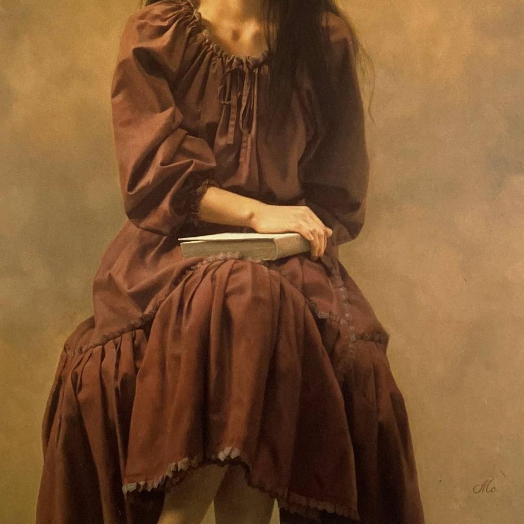 森本草介、【朱】、希少な画集より、新品額装付、マット額装付き