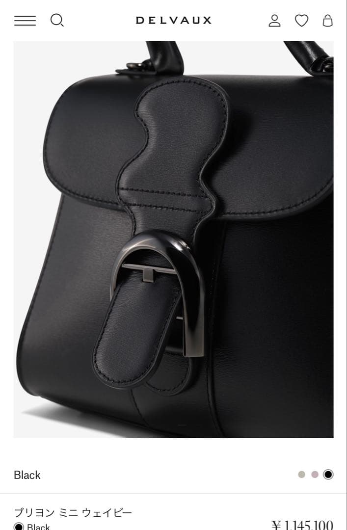 mimi様専用！デルヴォー ブリヨンミニ ウェイビー ブラック 美品