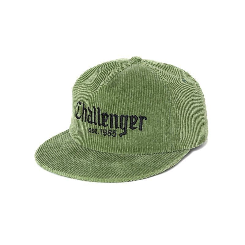CHALLENGER　CORDUROY CAP（LT GREEN） CHALLENGER . ITEM : CORDUROY CAP . COLOR : NAVY , L-GRN , RED