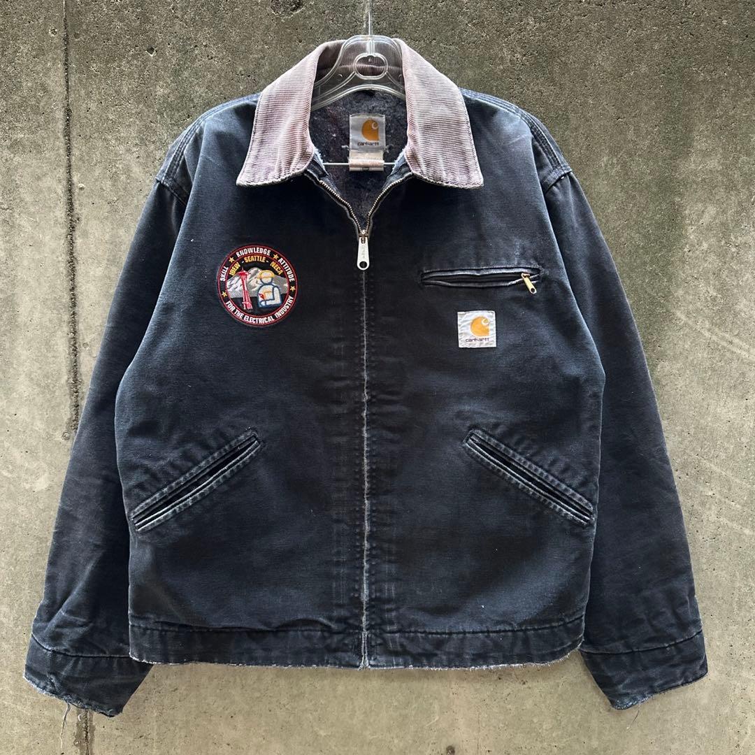 carhartt デトロイトジャケット J01 BLK Carharttカーハートデトロイトジャケット j01 BLK USA製 - メルカリ