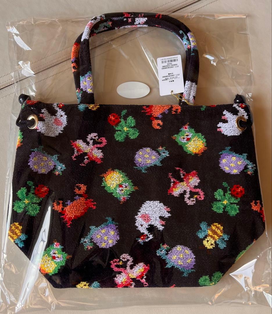 新品未開封】フェイラー×神崎恵さんコラボ 巾着バッグ（ネイビー