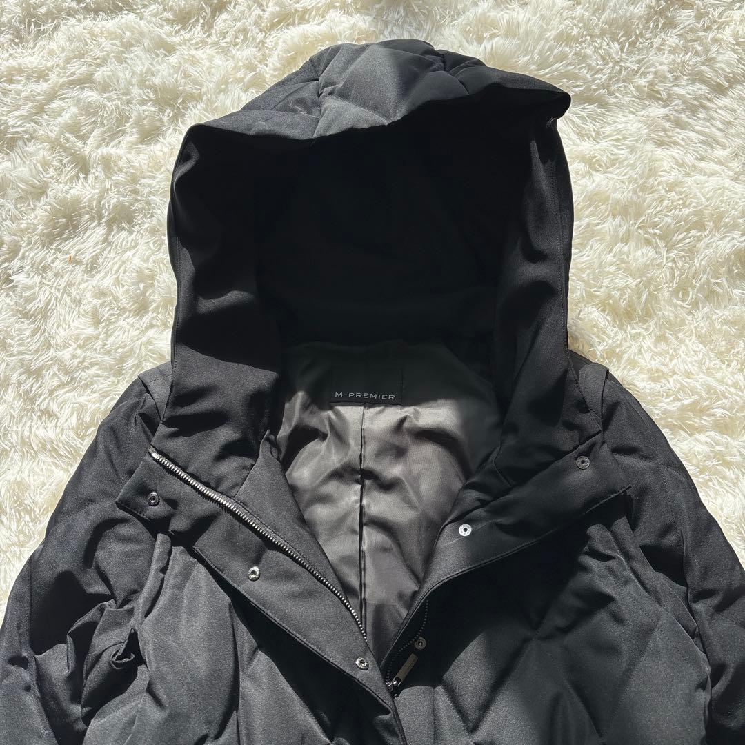美品✨M-PREMIERエムプルミエ 2WAY ペプラムショートダウンコート 黒
