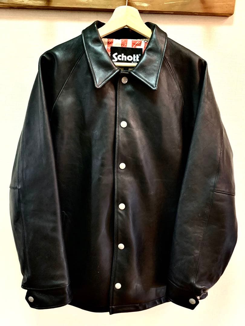 Schott × REMI RELIEFレザー コーチジャケット L