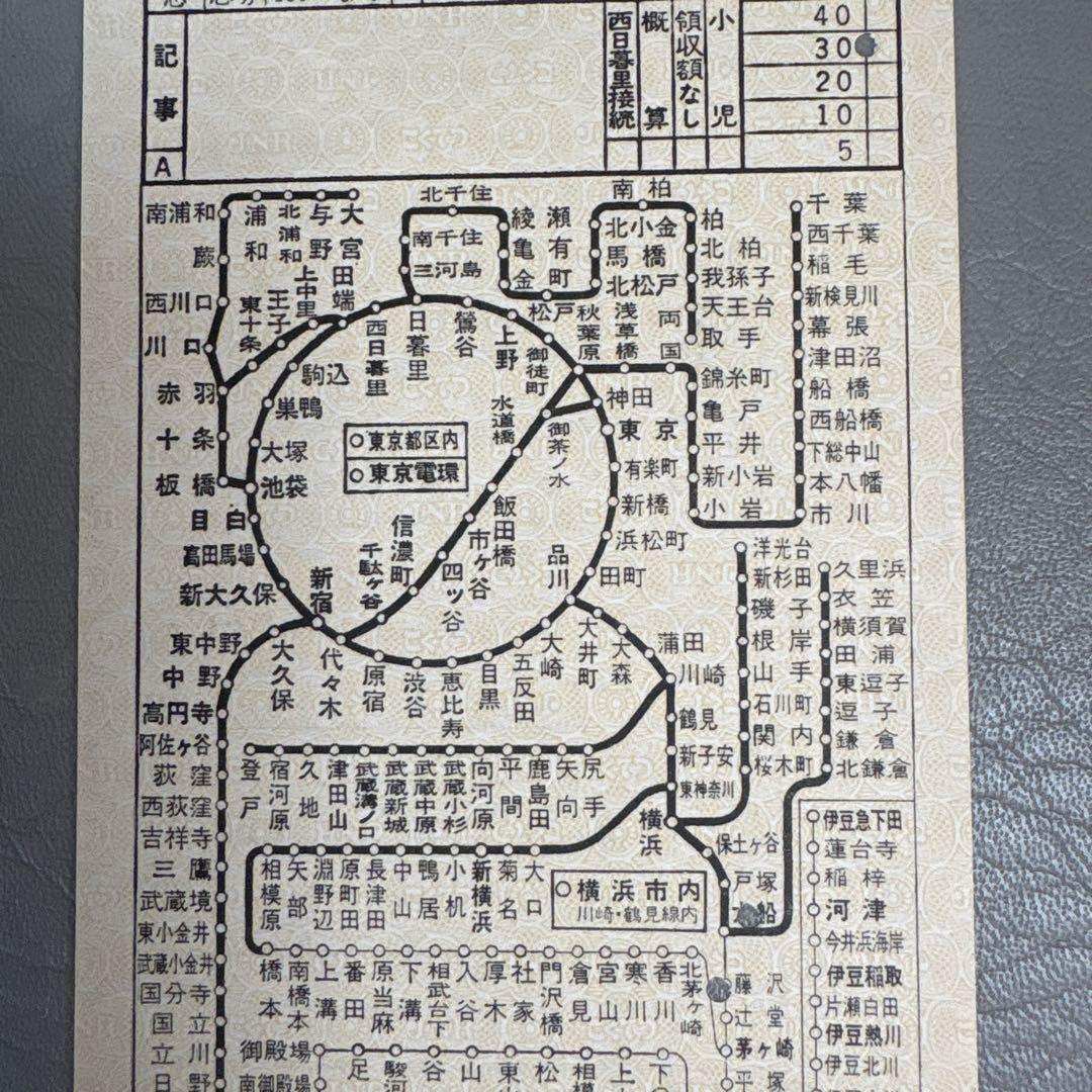 レア] 国鉄 車内補充券(図補) 東京電環 東京車掌区 昭和40年代 - メルカリ