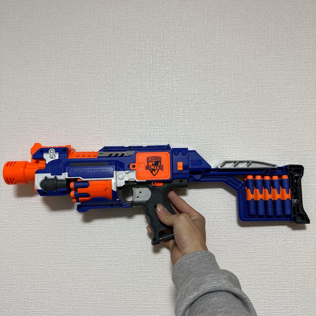 Nerf Elite トイガン 青(電動)・オレンジ(手動) - メルカリ