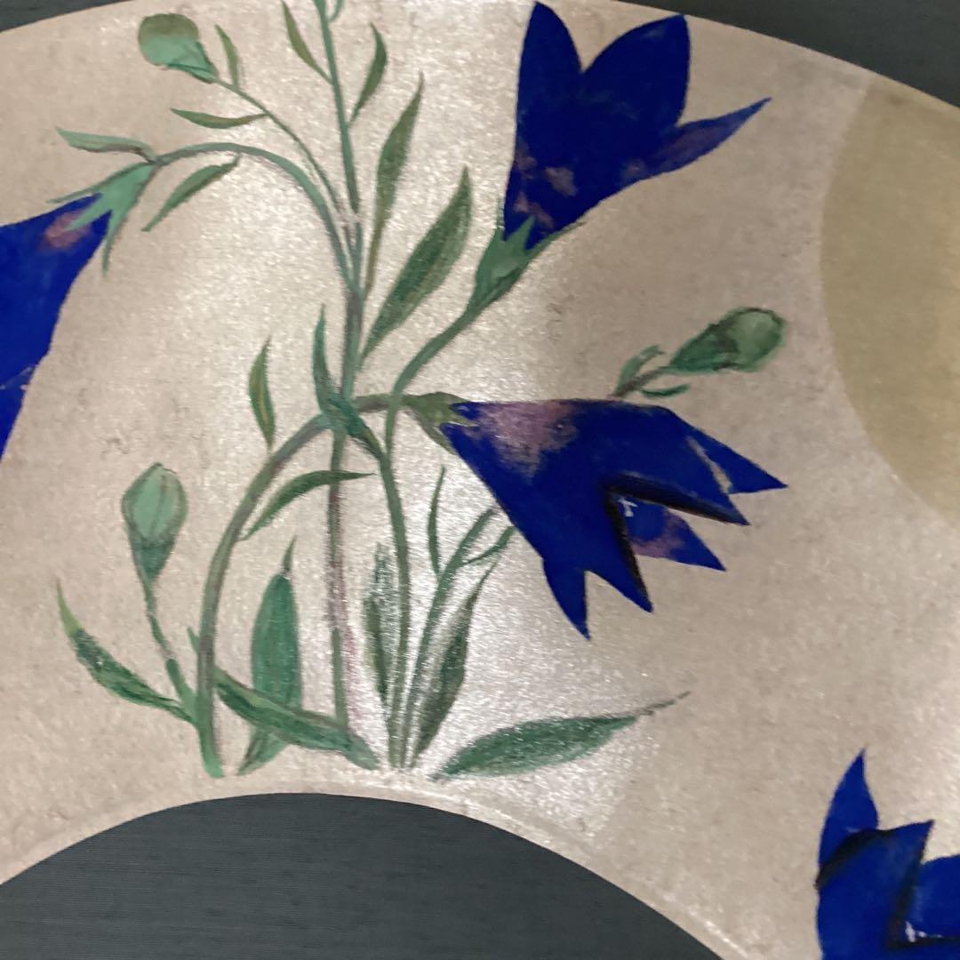 速水御舟作 昭和8年作 桔梗図木版画掛軸 便利堂参考 掛軸