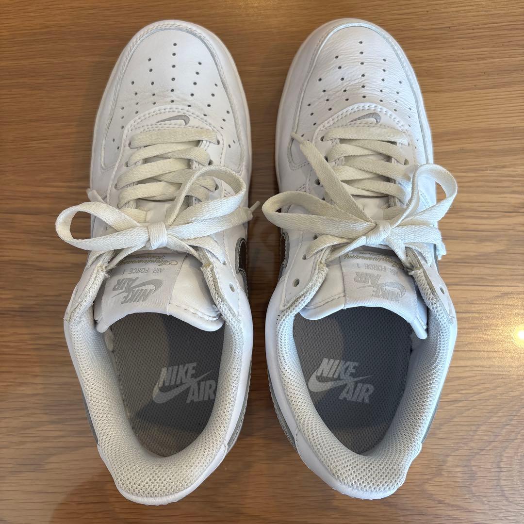 NIKE AIR FORCE 1 LOW RETRO 白×銀 26.0cm