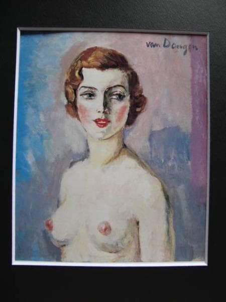 キース・ヴァン・ドンゲン、裸婦、希少な画集より、新品高級額装付、版上サイン入り