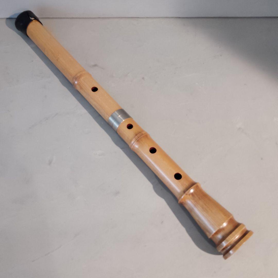 【美品】尺八 完全正律官 一尺八寸官 都山流 胡蝶