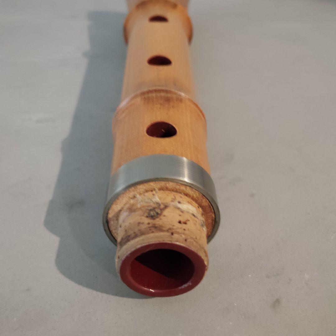 【美品】尺八 完全正律官 一尺八寸官 都山流 胡蝶