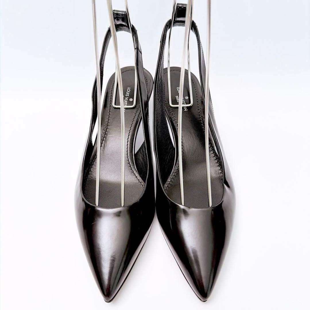 ルイヴィトン パンプス 22〜22.5cm ブラック パテントレザー ハイヒール