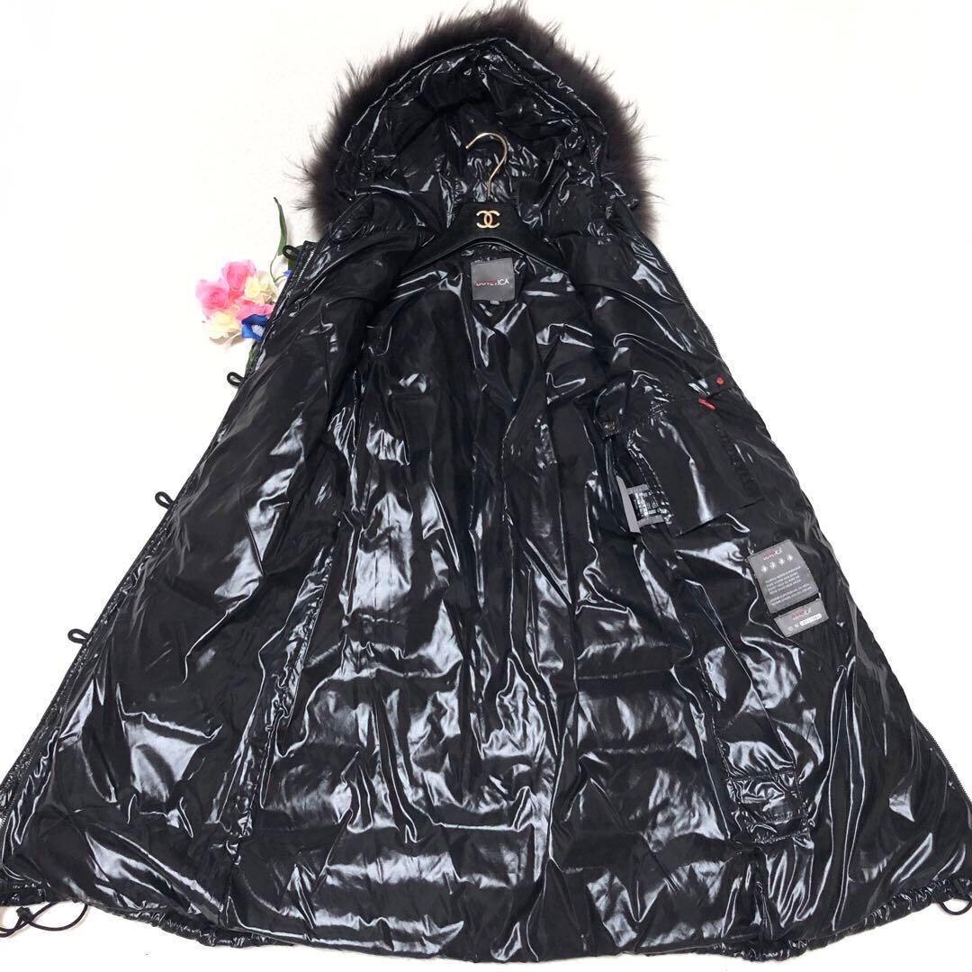 未使用級 デュベティカ ダウンコート corcira ラクーンファー 黒 40
