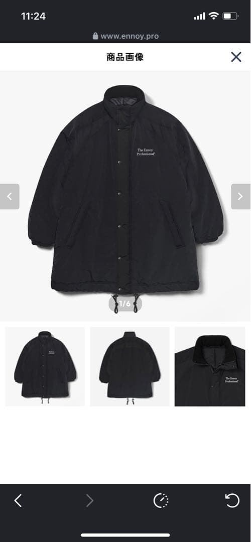 ジャケット・アウター ENNOY PADDED NYLON BENCH COAT