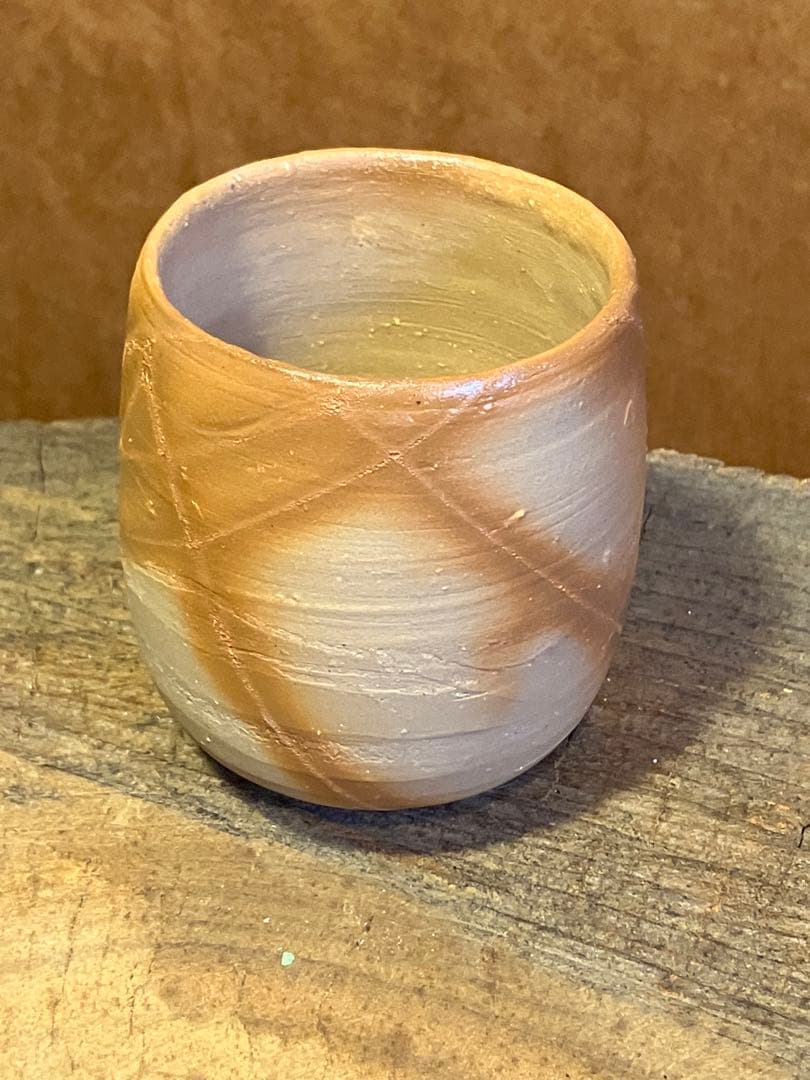 備前　緋襷　湯呑み　フリーカップ　作家一点もの