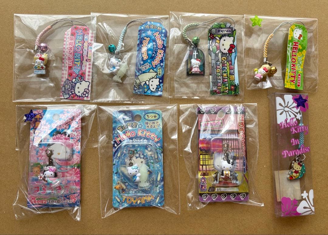 【レア】 ご当地キティ 根付け ストラップ まとめ売り オランダ坂 千鳥ヶ淵 他