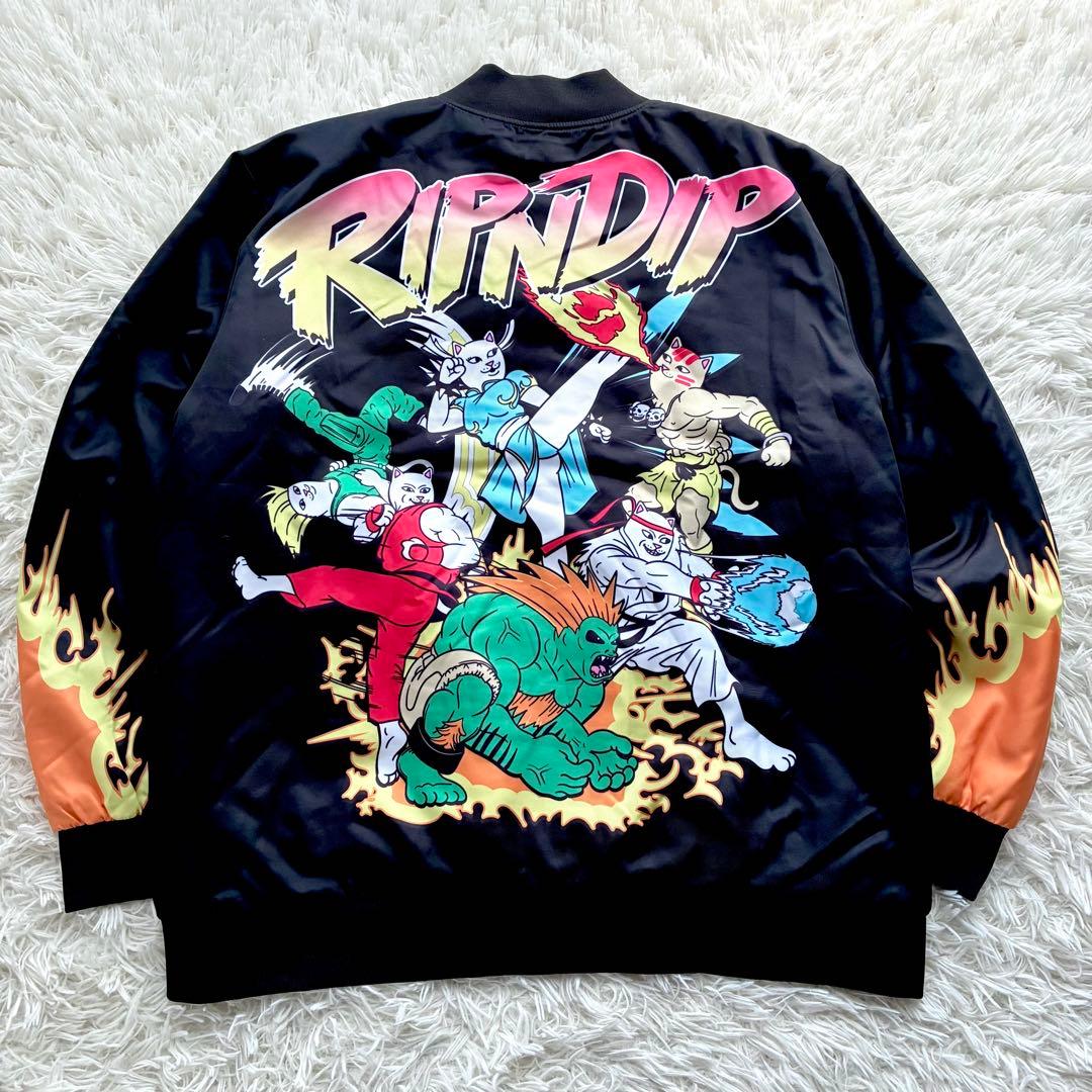 【極美品】RIPNDIP スカジャン ストリートファイター バックプリント XL